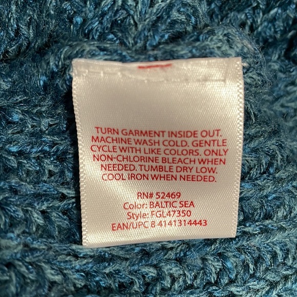 Faded Glory Aqua Baltic Sea Shawl Collar High Low Womens Sweater Size XL (16-18) - Picture 11 of 16
